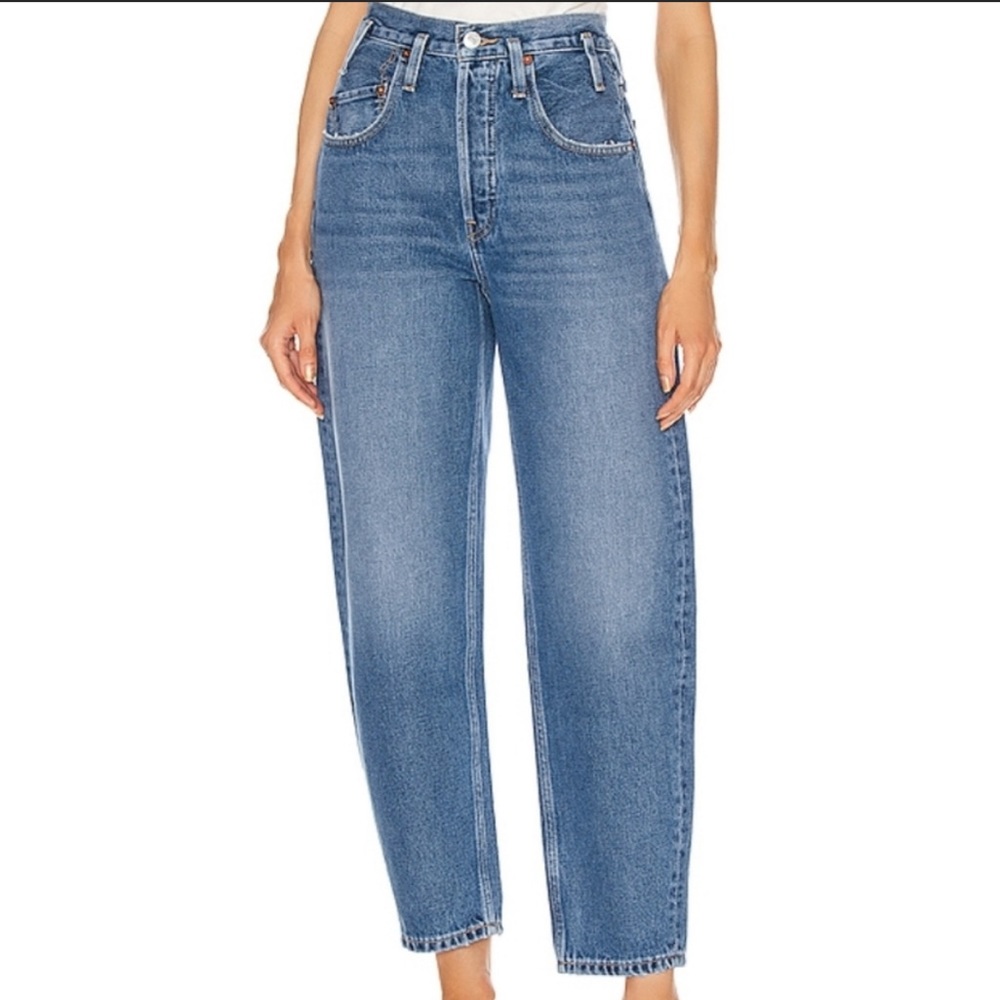 ReDone Peg Leg Jeans, Medium Wash, Size 27